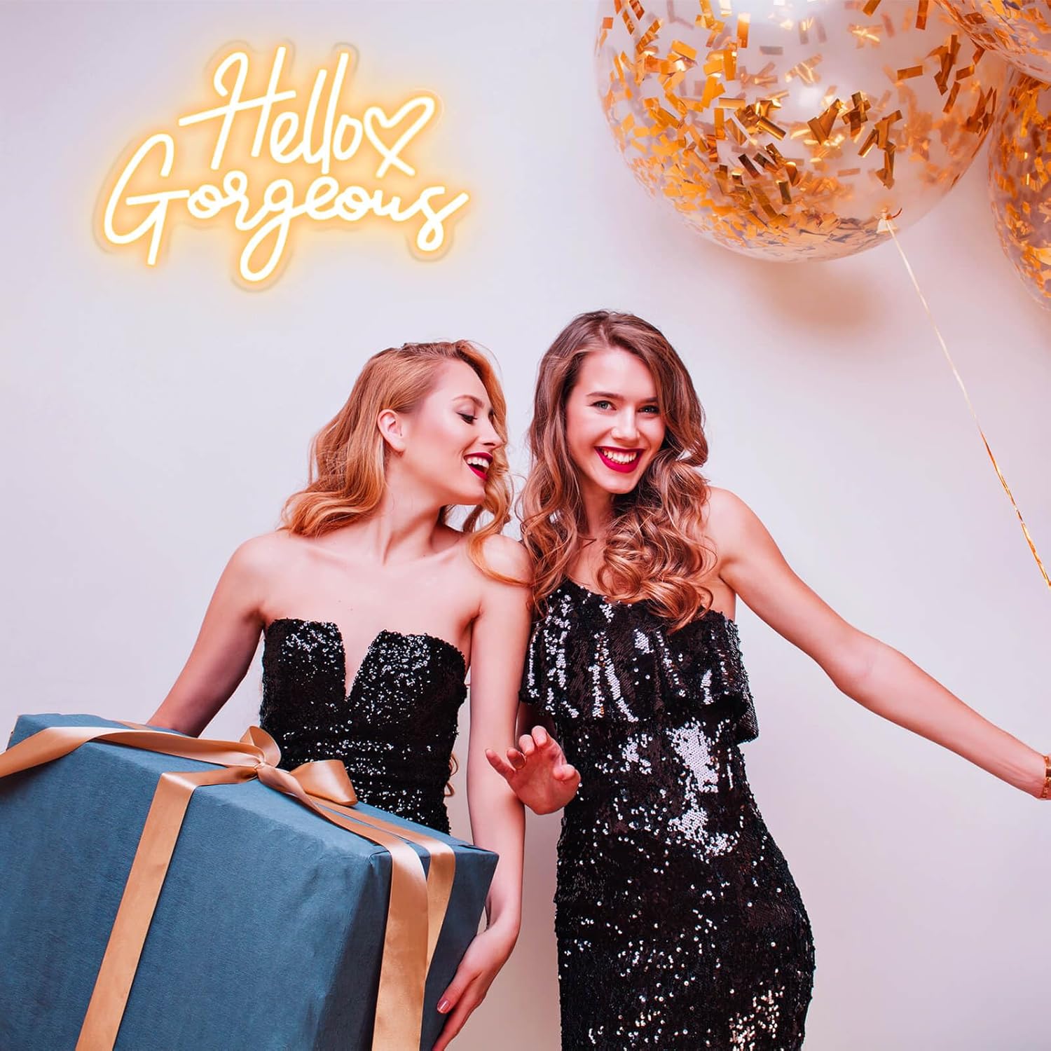 Hello Gorgeous Neon Signs for Wall Decor with Heart, Warm White Gorgeous LED Sign Lights for Bedroom Dorm Salon Wedding Party, 16"x12" Preppy Cute Room Decor Woman Cave - 100,000H Lifespan - Image 6