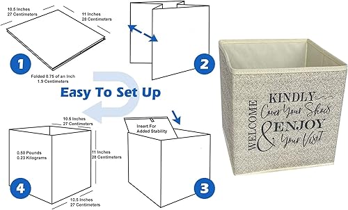 Miniatura 5 de Caja de cubierta para zapatos, da la bienvenida a los invitados a cubrir los zapatos. Contenedor de almacenamiento plegable interior para llenar con