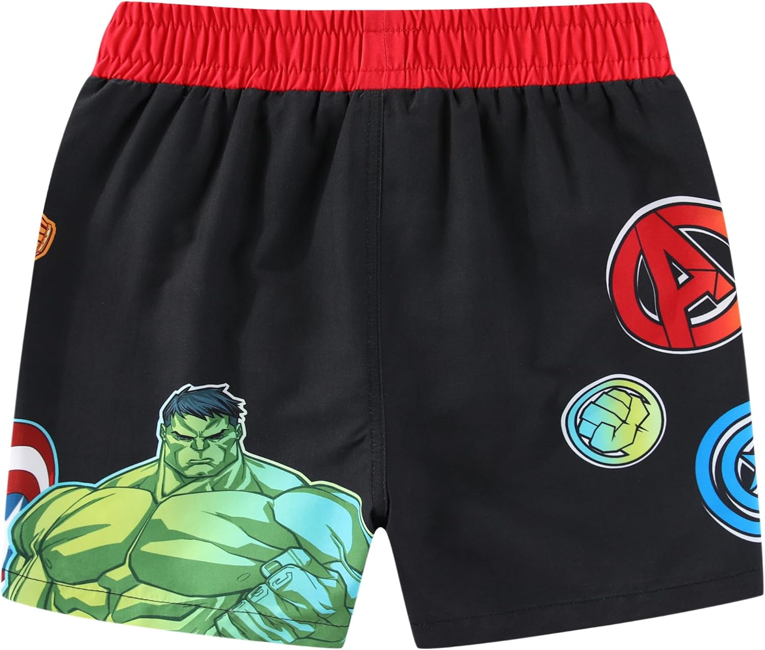 Marvel Avengers Captain America Iron Man Hulk Boys UPF 50+ Swim Trunks Shorts Bathing Suit for Toddler and Big Kids