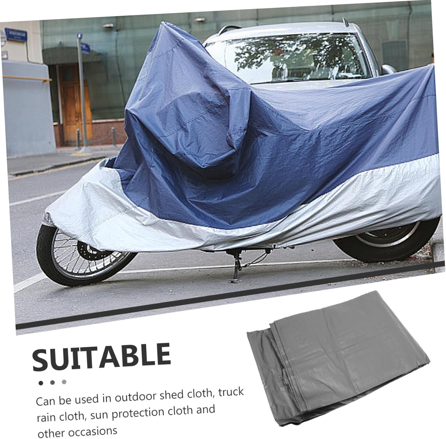 HEMOTON Outdoor Tarp Cover Sun Shade for Patio Versatile Rainproof Tarp for Camping Machinery Protection Durable Pe Material