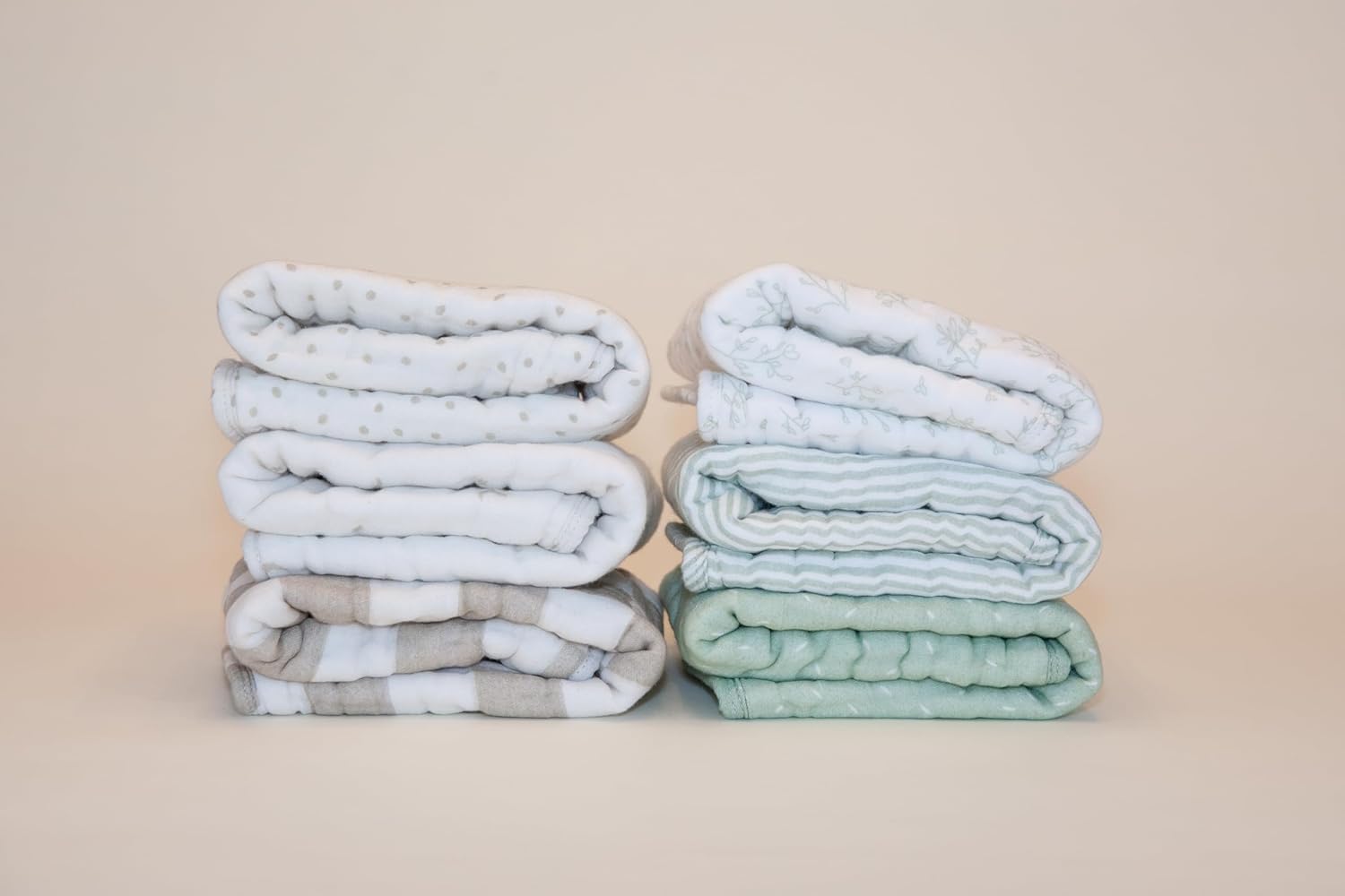 Burp Cloths – 100% Organic Cotton, Oversized & Hypoallergenic, 8-Layer Muslin, Machine Washable, Neutral Unisex Colors, Gentle on Sensitive Skin, Set of 3 (Beige) - Image 9