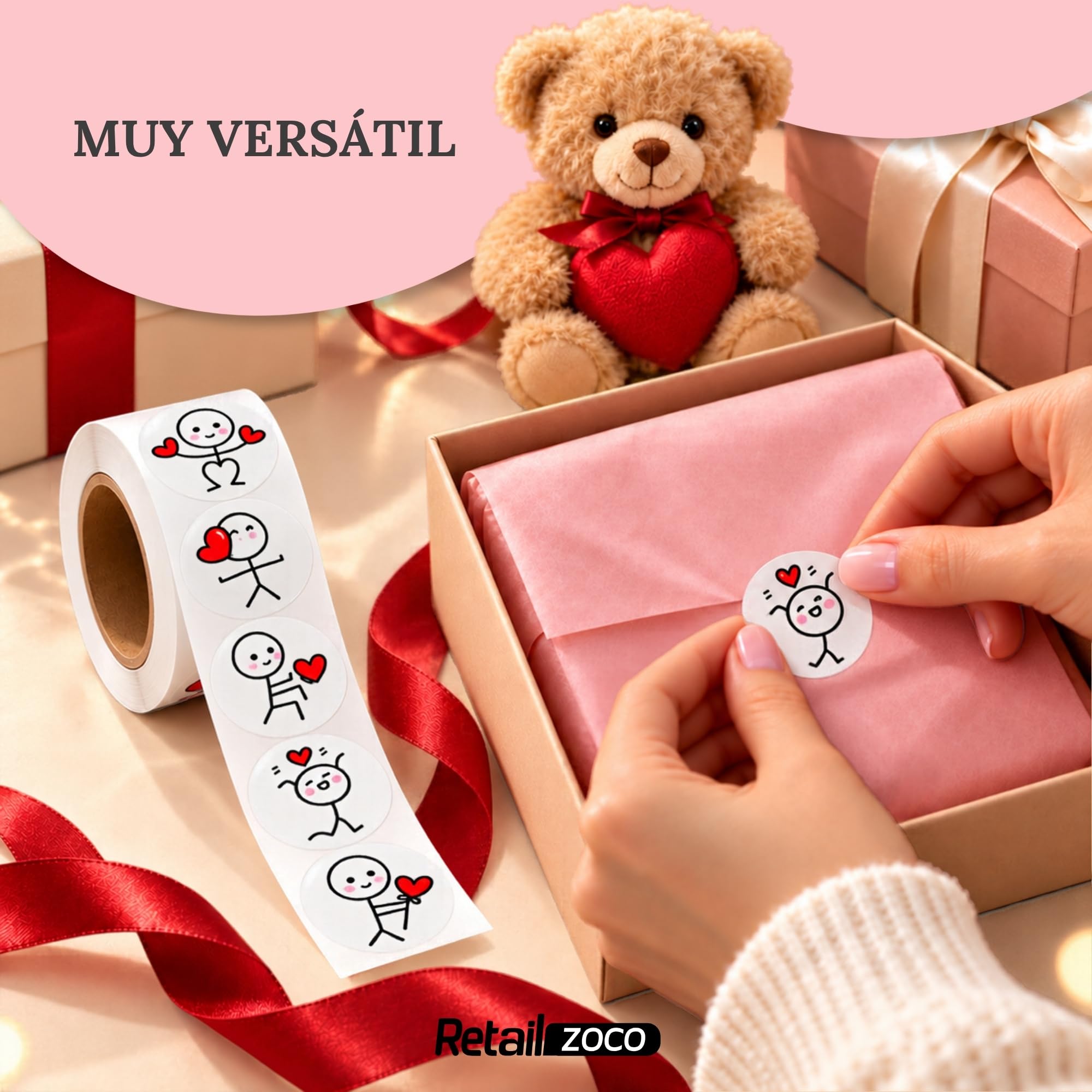 Pegatinas de Dibujos de Corazonespara Niños, heart stickers, 3 Unidades - imagen 5