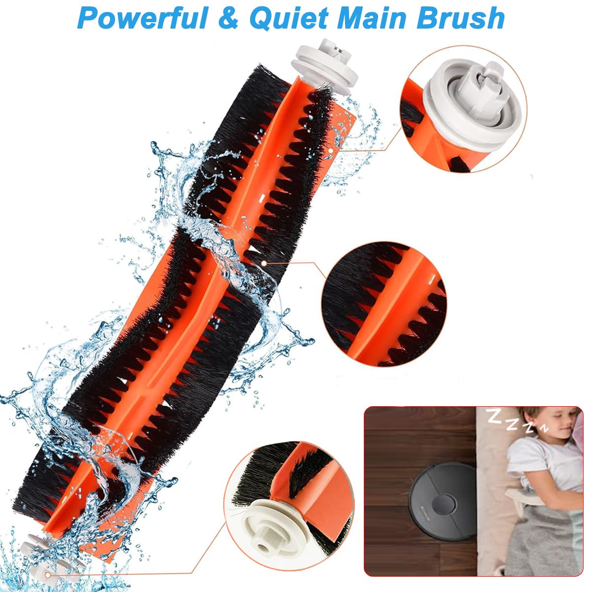 Pièces D'aspirateur Pour XiaoMi Roborock S50 S51 S55 S6 S6, Accessoires Purs, Filtre HEPA Lavable, Brosse Principale, Brosse Latérale