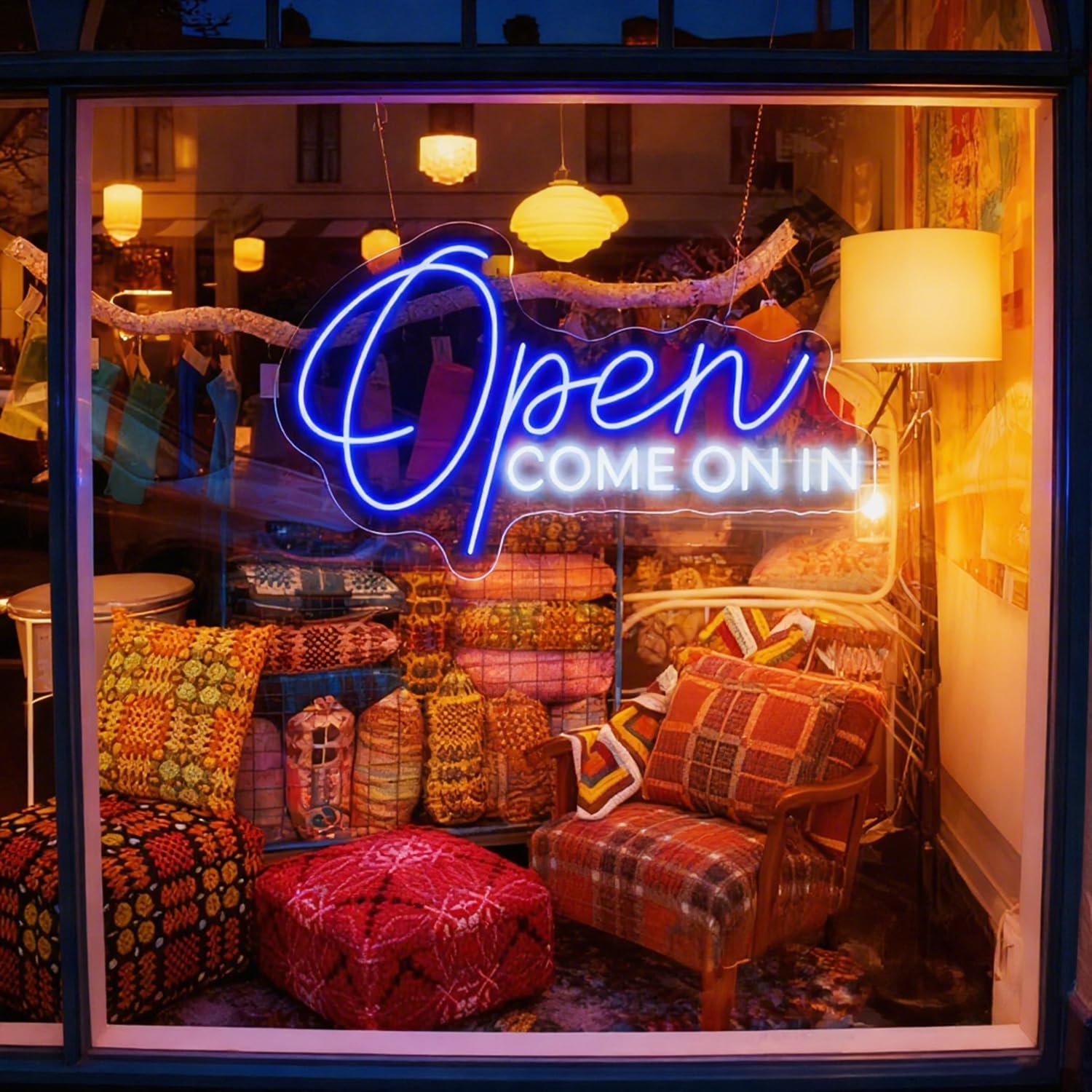 HFHungkeong Open Neon Sign LED Neon Light Signs with Dimmable Switch and Free Hanging Chain for Wall Window Decor, Business Sign Banner for Store Front Bar Restaurant Hotel Shop Club Decor — image 1