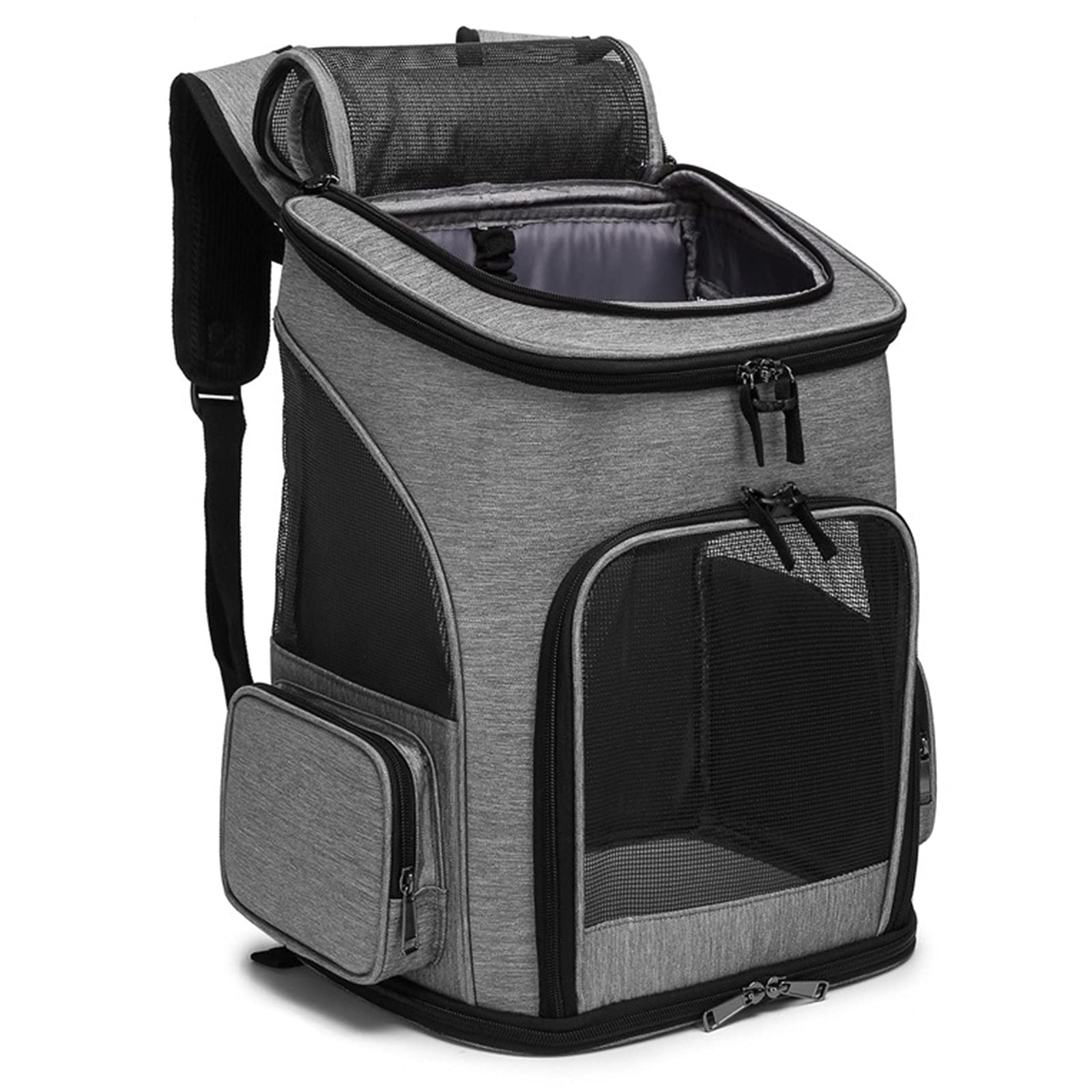 Zaino per animali domestici, pieghevole, per cani di piccola taglia e media e gatti, con tracolla regolabile e design ventilato, per viaggi e campeggio