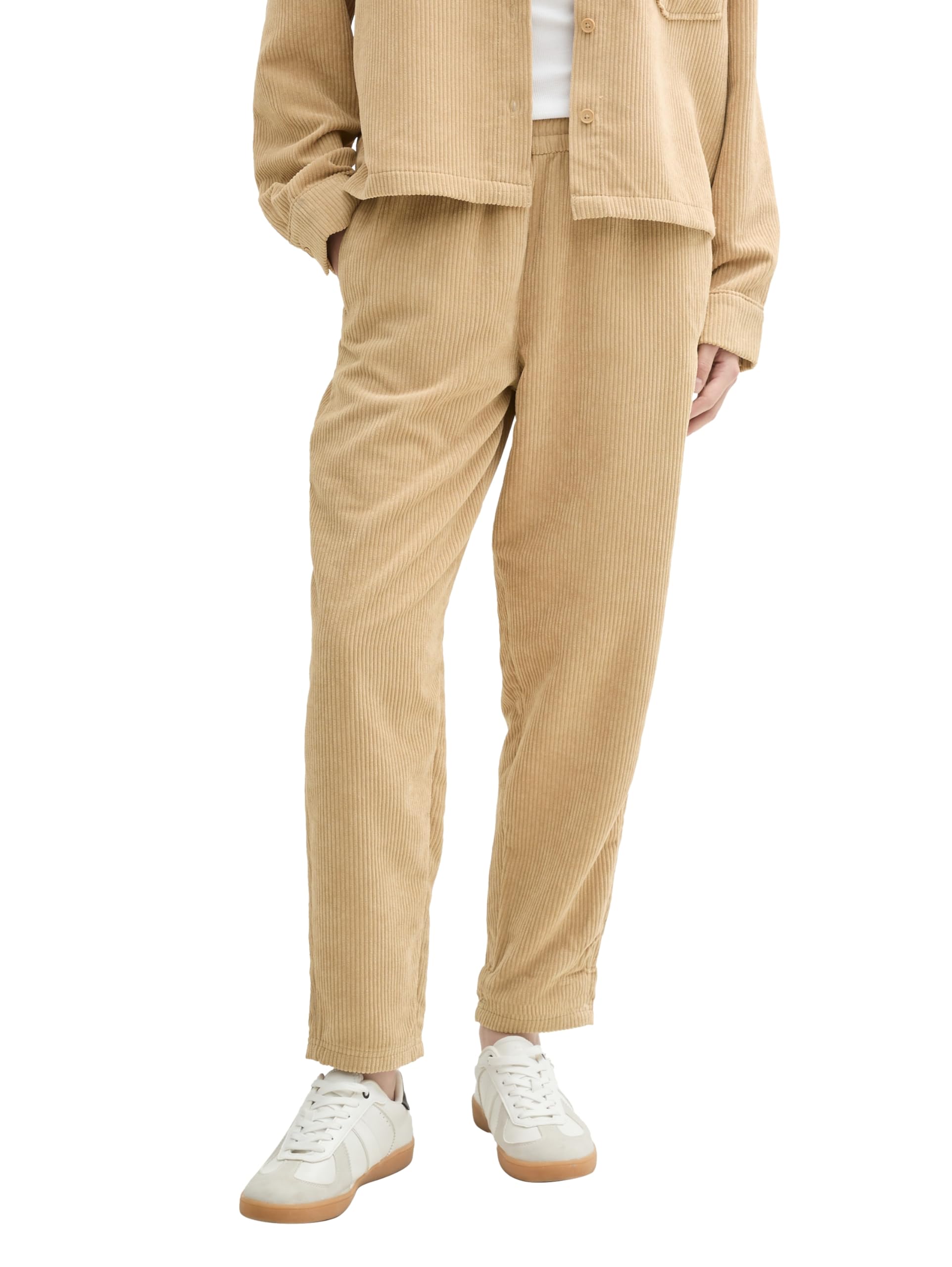 Tom Tailor Denim Damen Hose mit weitem Bein & Bunddetail 1043451