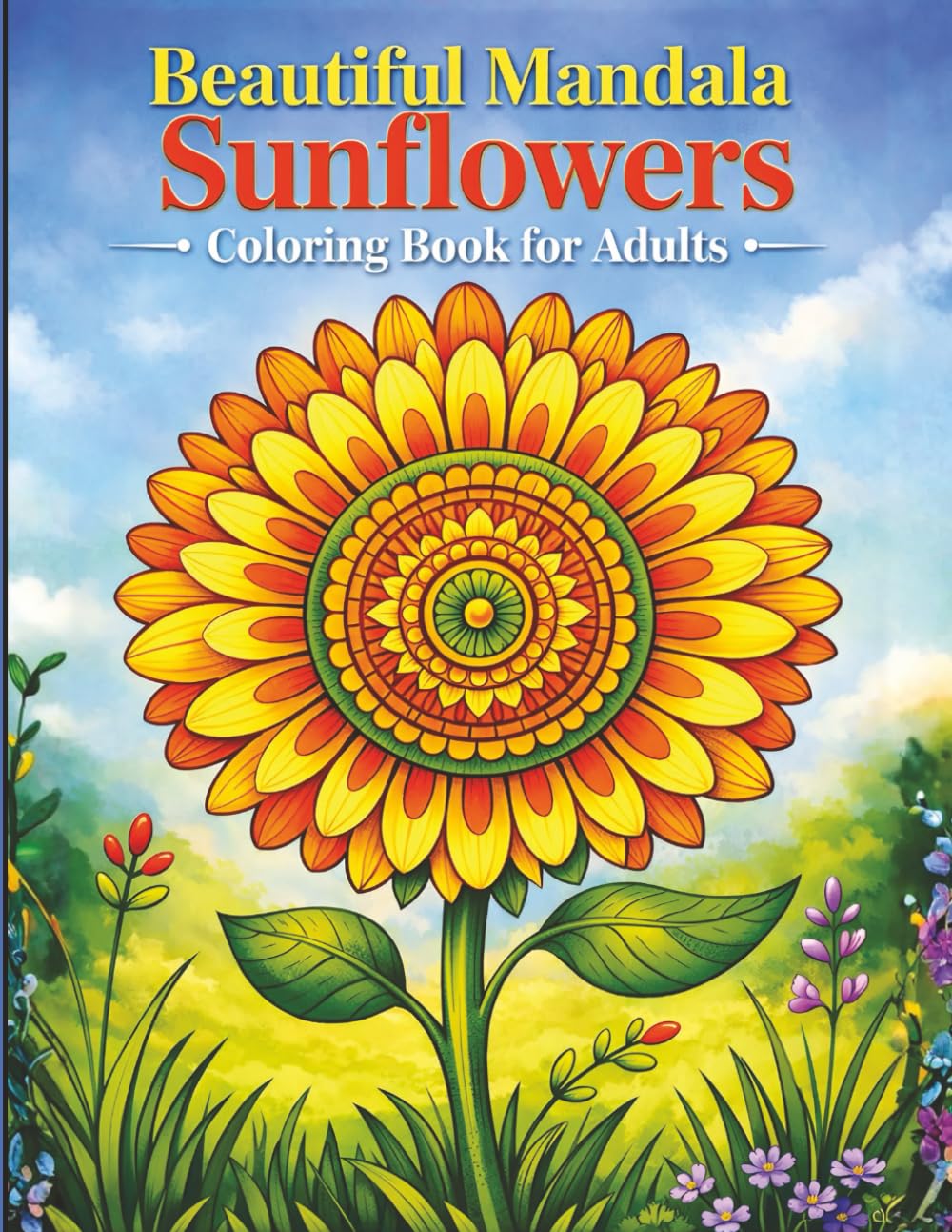 Beautiful Mandala Sunflower Coloring Book: A Relaxing Adult Coloring Book for Stress Relief, Mindfulness, and Creative Calm | 30 Intricate Floral ... Inches | ADHD Friendly | Screenfree Activity