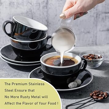 1PCS 1/4Cup (60ml, 2oz) Single Measuring Cup, Stainless Steel Measure Scoop, Metric and US Measurement, Heavy Duty, Dishwasher Safe