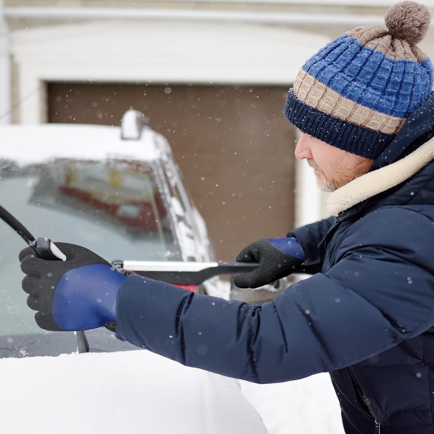 Kebada T2 Waterproof Winter Work Gloves for Men and Women - Thermal Insulated Freezer Gloves for Working in Freezer for Cold Weather, 100% Latex Coating, Wrist Closure, 1 Pair, Blue, Medium - Image 4