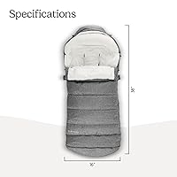Vista 5 de Uppababy CozyGanoosh 2-en-1 Saco térmico estacional - Se adjunta fácilmente a los cochecitos Uppababy y RumbleSeat – Forro desmontable ultra suave