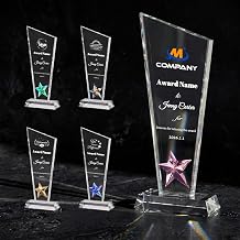 WOCOCN Personalized Awards and Trophies, Crystal Trophy, Marble Plaque, Trophy Award for Employee Appreciation, Retirement, Anniversary