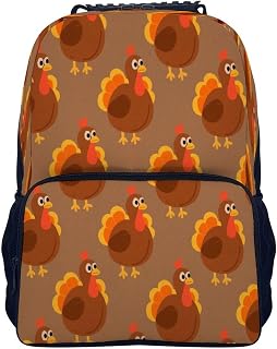 Supdreamc Daypack Backpack Multipurpose Anti-Theft Large Capacity Bookbag, Cute Thanksgiving Turkey Travel Hiking Camping Rucksack With Adjustable Shoulder Straps