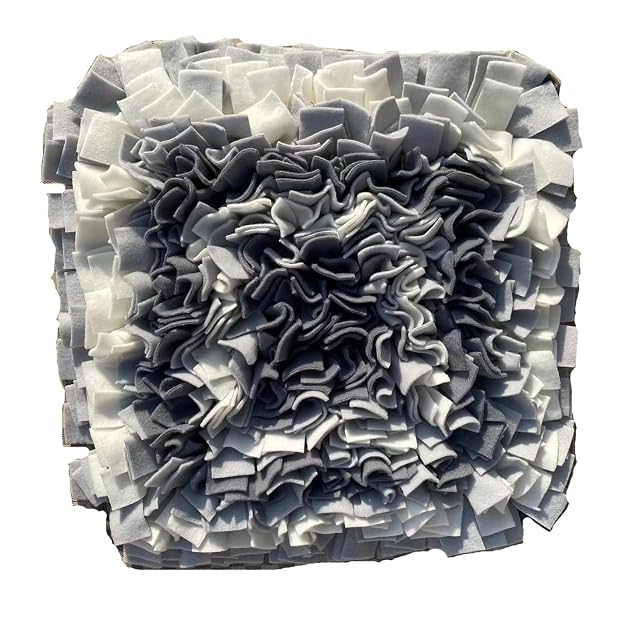 50 X 50 Cm Gris y Blanco, Forro Polar Cosido