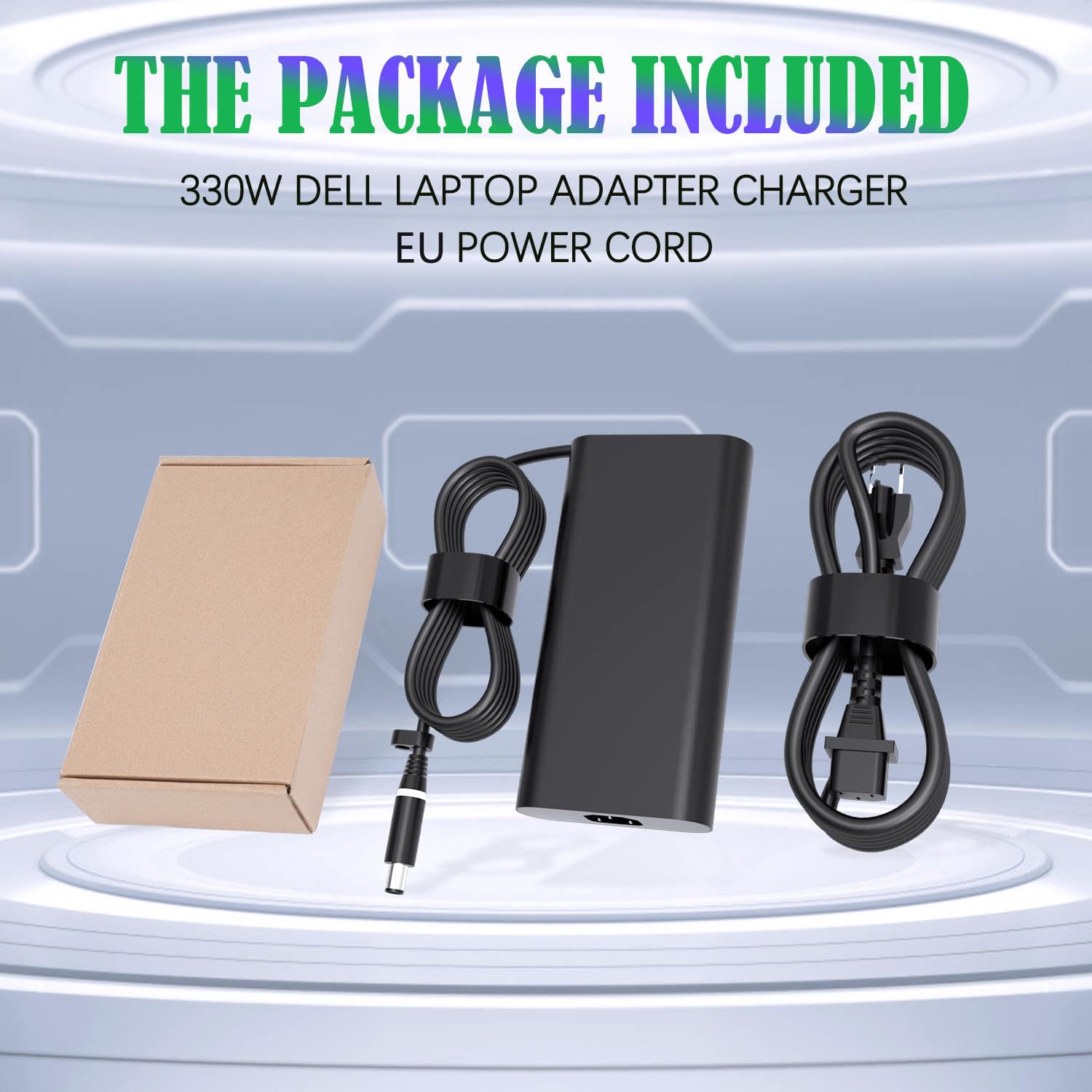 330W 19.5V 16.92A Slim GaN AC Ladegerät für Dell Alienwar X51 X17 R1 R2 M17 R3 R4 M18x R1 R2 R3 Area-51m R1 R2 P45E P48E P38E ADP-330AB D DA330PM111 DA330PM190 LA330PM190 Laptop Netzkabel