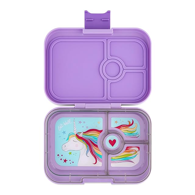 Yumbox Panino Leakproof Bento Lunch Box Container for Kids Adults Lavande Purple Unicorn