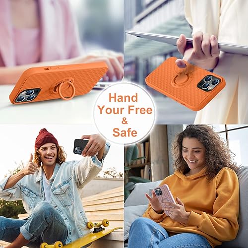 Miniatura 5 de Funda compatible con iPhone 13 Pro Serie Cute Dragon Scale con forro de microfibra suave antiarañazos y soporte de anillo, funda protectora de