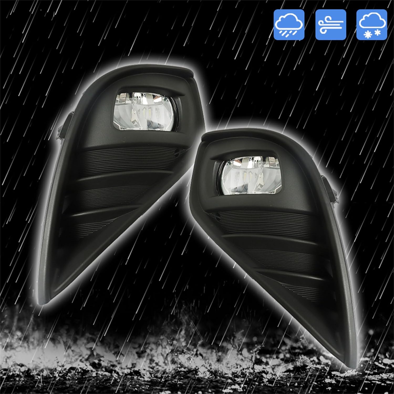 labwork Left Driver & Right Passenger Sides Pair Fog Lights Assembly Replacement for Toyota Highlander 2020-2022 Front Fog Lamps