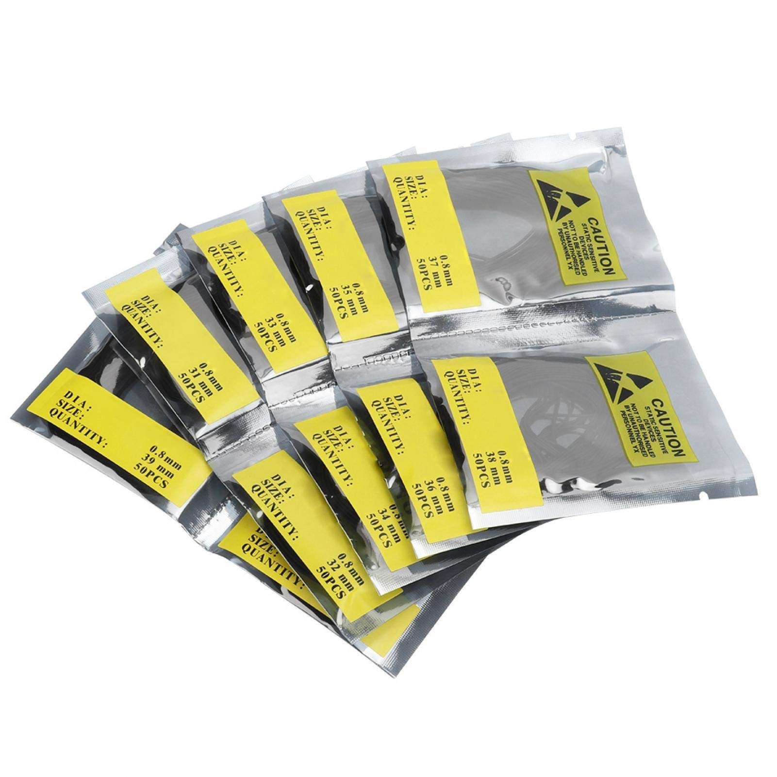 HuairdumO Ring Watch Back Gasket Rubber Seal Washers Set,500pcs/bag O Ring Seal Watch Back Cover Seal Gaskets Watch Repairing Tool Watch Repair Tools Watch Waterproof Ring Set #2-0.8