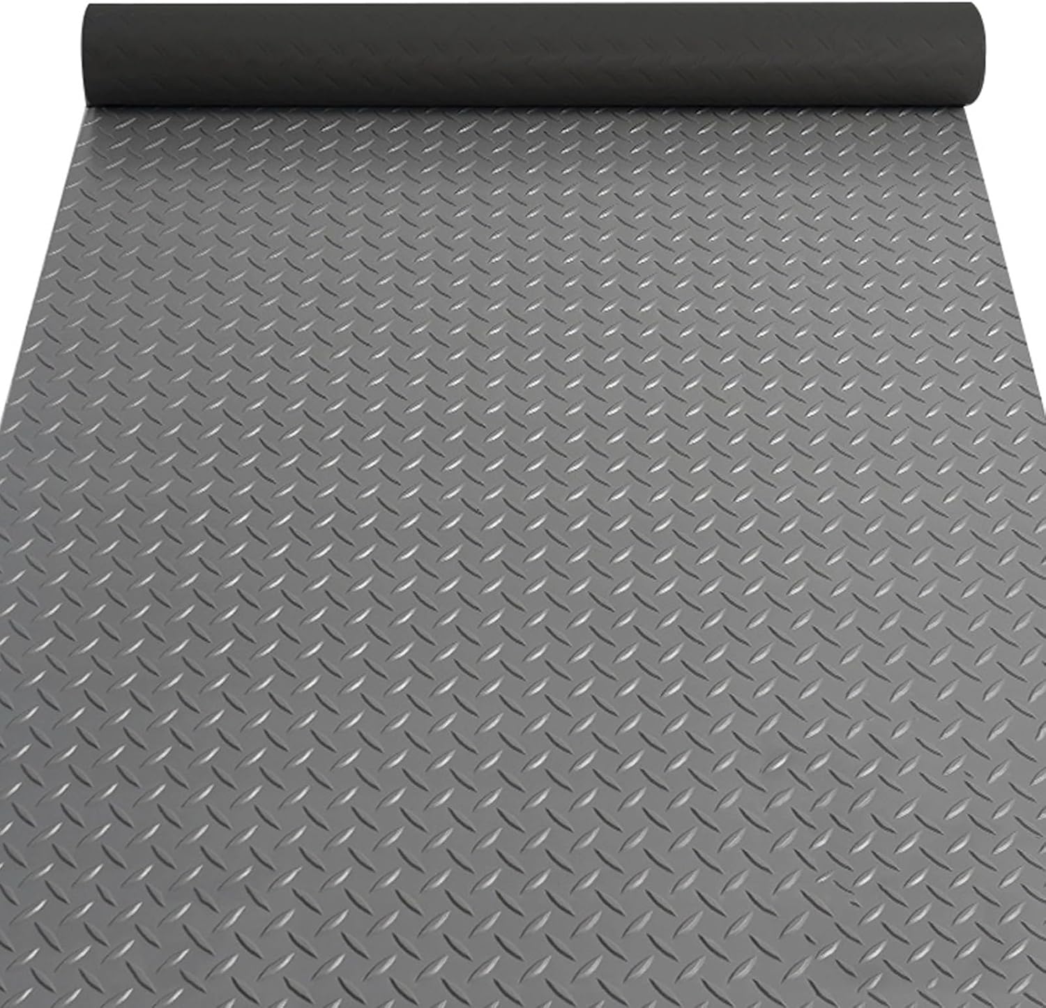 Garage Floor Mat, Thickened PVC Rubber Motorcycle Mats, Non-Slip Floor Protector Plate for Warehouse Gyms Trailer, Easy to Clean(Gray,0.9x5m)