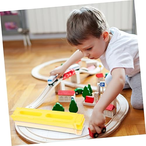 Miniatura 4 de VICASKY 2 piezas de accesorios de tren pequeño tren con dominó juguete para herramientas, juguetes de madera, juguetes para niños, bandeja de madera