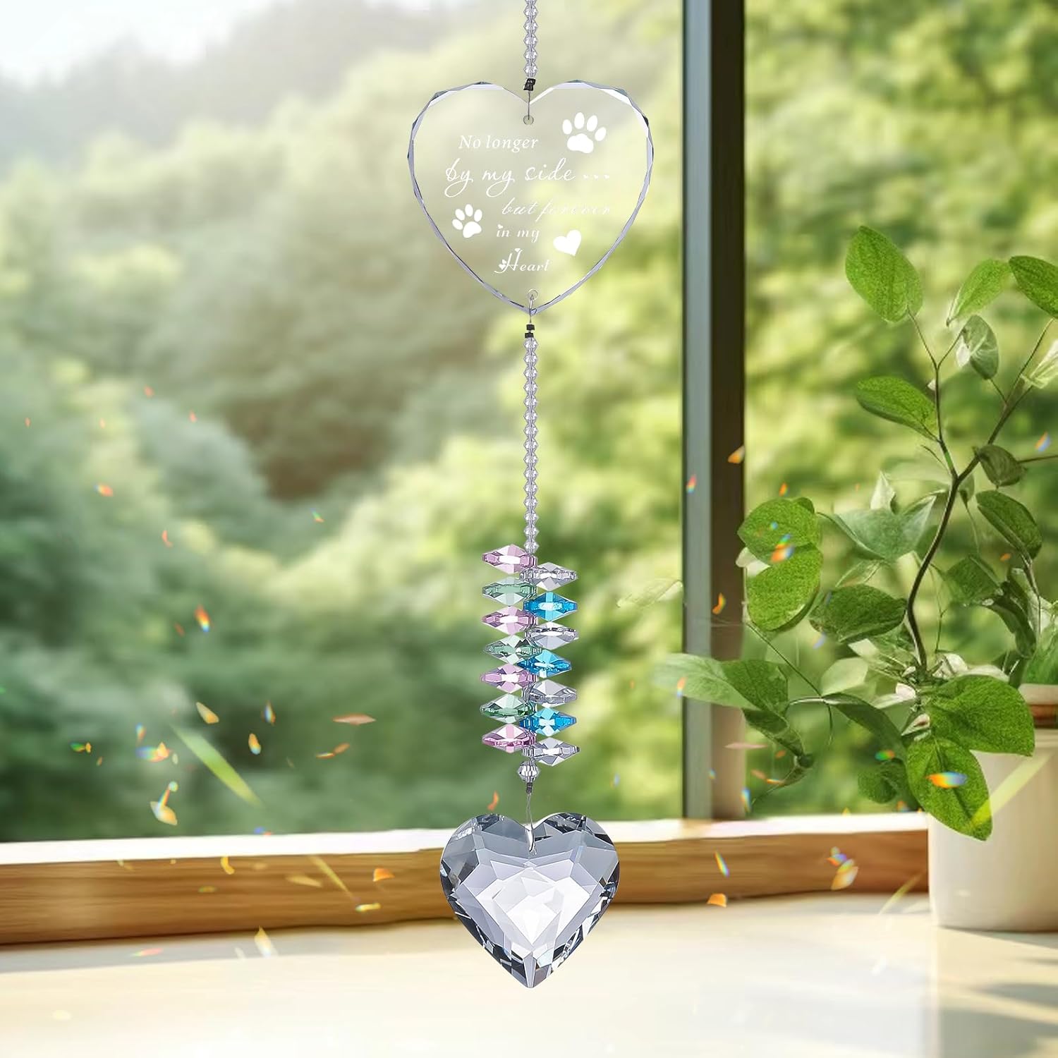 Pet Memorial Suncatcher, Dog Memorial Gifts, Pet Loss, Pet Sympathy, Sympathy Gift for Pet Loss, Dog Cat Memorial Keepsake for Bereavement - Image 4