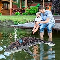 Vista 9 de Mosasaurus - Juguetes de dinosaurio mejorados, juguete de agua con control remoto, juguetes de piscina para niños de 4 a 8 años, dinosaurio RC