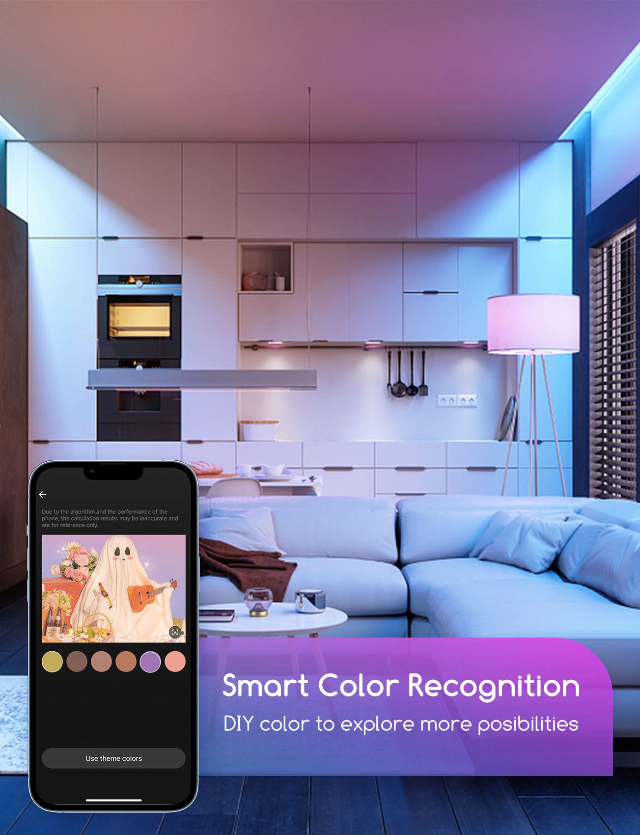 Aigostar Bombilla Inteligente E27 WiFi LED RGB 9W 806LM Regulable (2700K-6500K), Compatible con Alexa y Google Home, Sincronización con Música, Conexión Rápida, 6 Uds