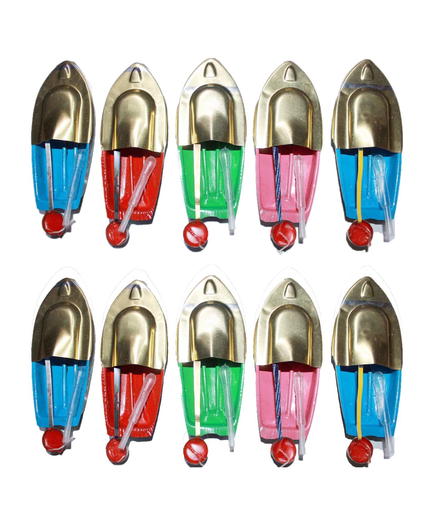 ODDCLICK bg bazzar gali fun steam powered tin toy boat nav pop put putt candle fuel flame with dropper, 10 pieces (Multi colors) (B07X8PW7CQ) Amazon Price History, Amazon Price Tracker