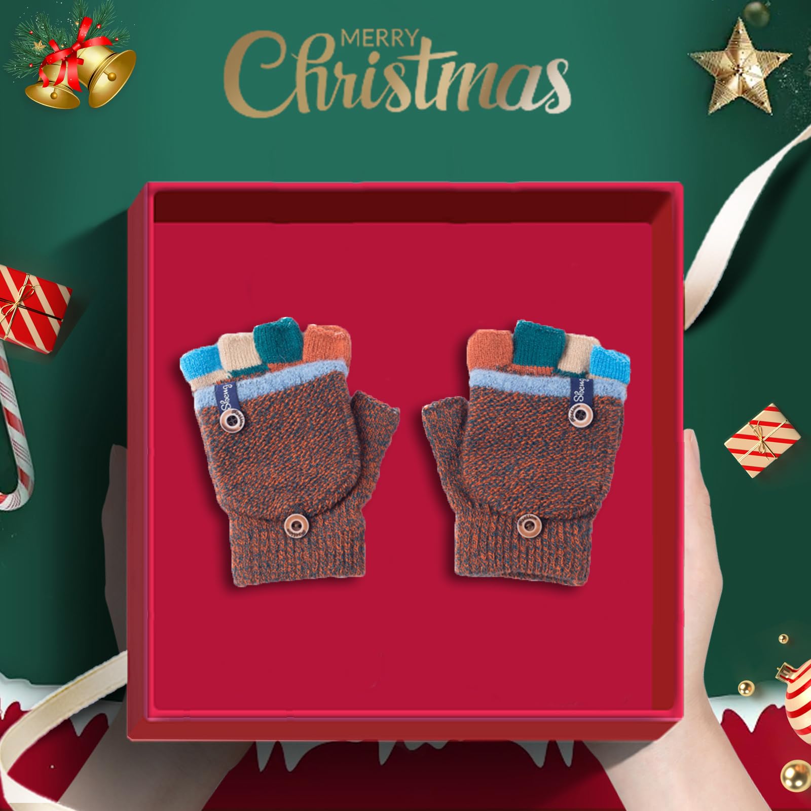 Guantes de escritura cálidos para bebés/niños, de 3 a 6 años