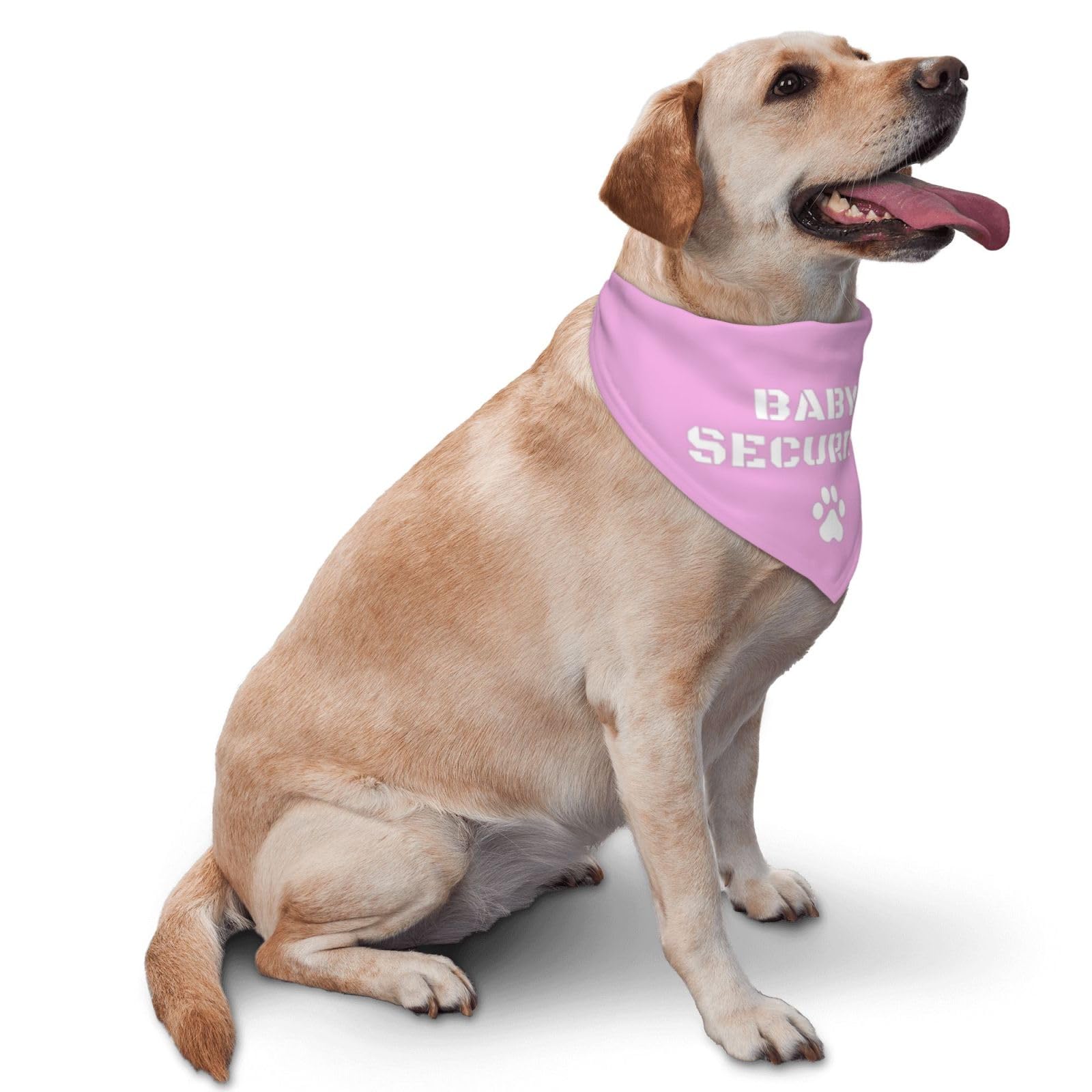 Baby Security in Training, anuncio de embarazo, bandana de revelación de género para perro, bufanda, accesorios de decoración, regalo para fiesta de amantes de los perros (rosa)