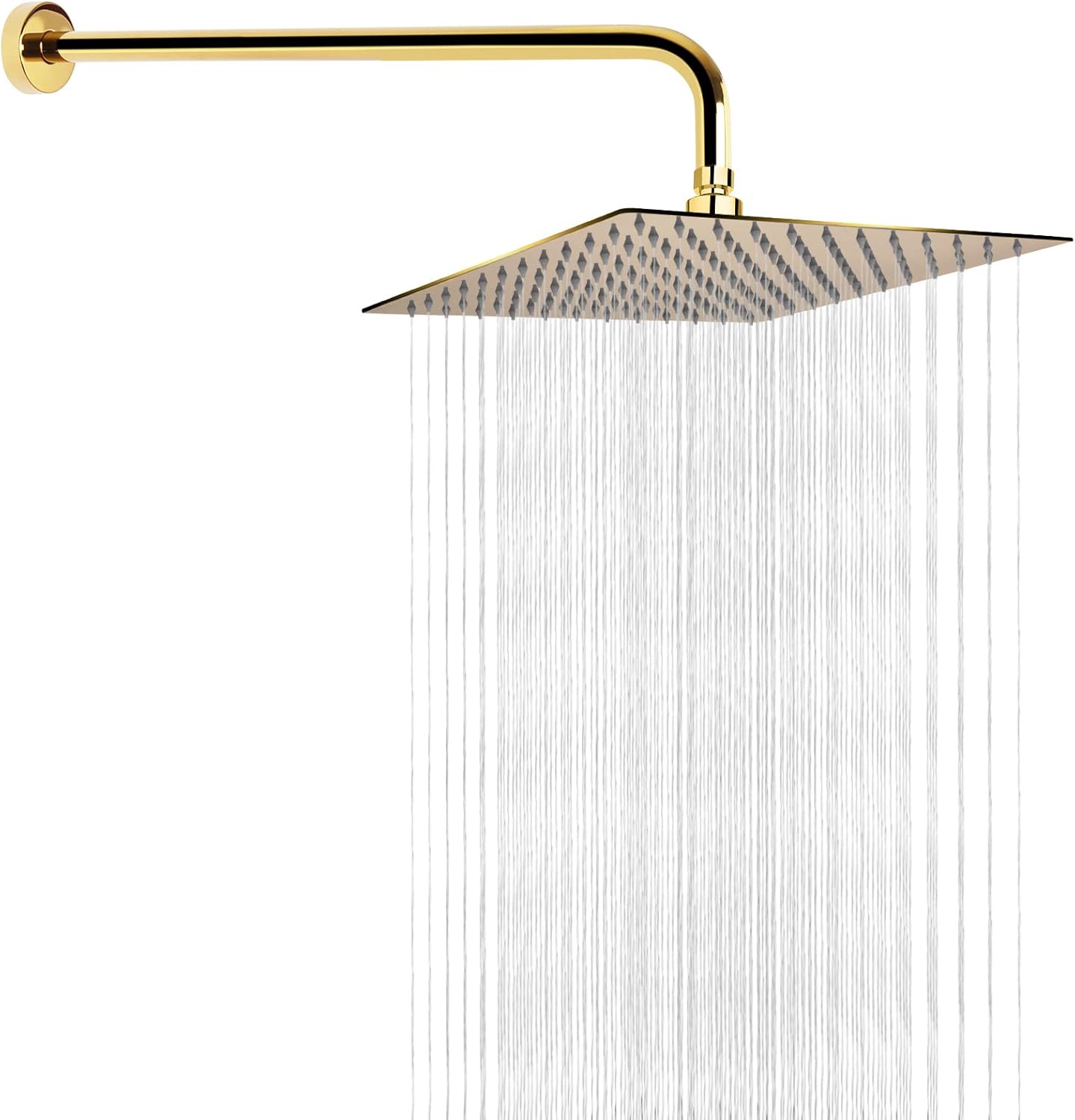 Rain Shower Head With Extension Arm, NearMoon Square Shower Heads