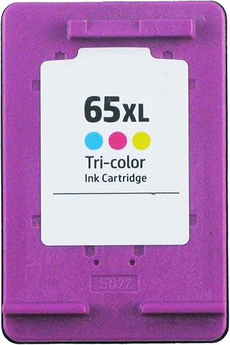 Cartucho de tinta rellenado de repuesto para HP 65 65XL para impresoras Deskjet 3720 3755 3730 3752 3732 3758 2652 2655 (1 color)