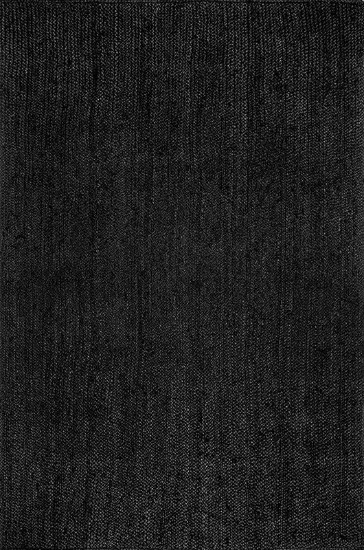 Image of F R Creation Jute Reversible Braided Natural & Handwoven Jute Carpet, Carpet for Living Room Braided Rug, Offices Carpet, Guest Room Size (7X10 Feet Black)