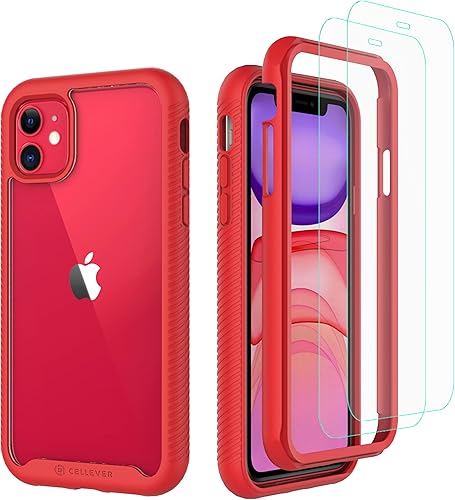 CellEver - Fundas para iPhone 11 (2 protectores de pantalla de cristal incluidos)