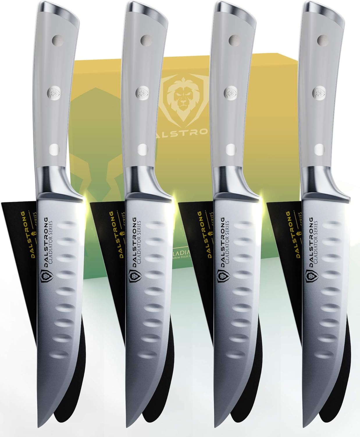DALSTRONG Steak Knives Set of 45" (12,7 cm) Straight Blade Edge