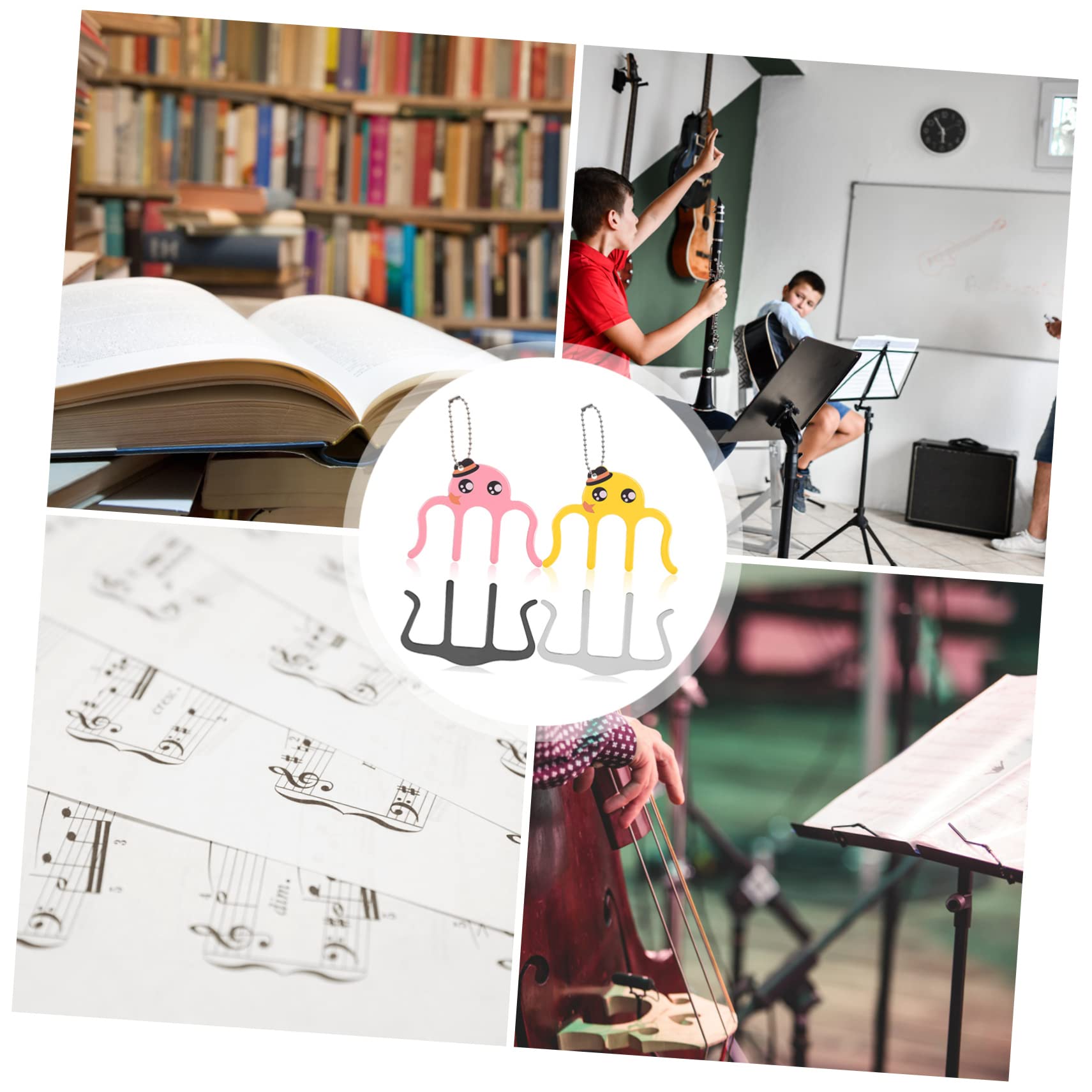 Abaodam 12stücke Musikbuch-clips Notenhalter Für Klavierpartituren Seitenhalter Für Notenblätter Für Bücher Und Dokumente Geeignet
