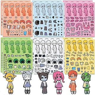 12枚入り スプランキー シール ステッカー かわいい キャラクター ご褒美シール 着せ替え 顔入れ替え DIY グッズ 飾り 手帳用 デコレーション 暇つぶし [並行輸入品]