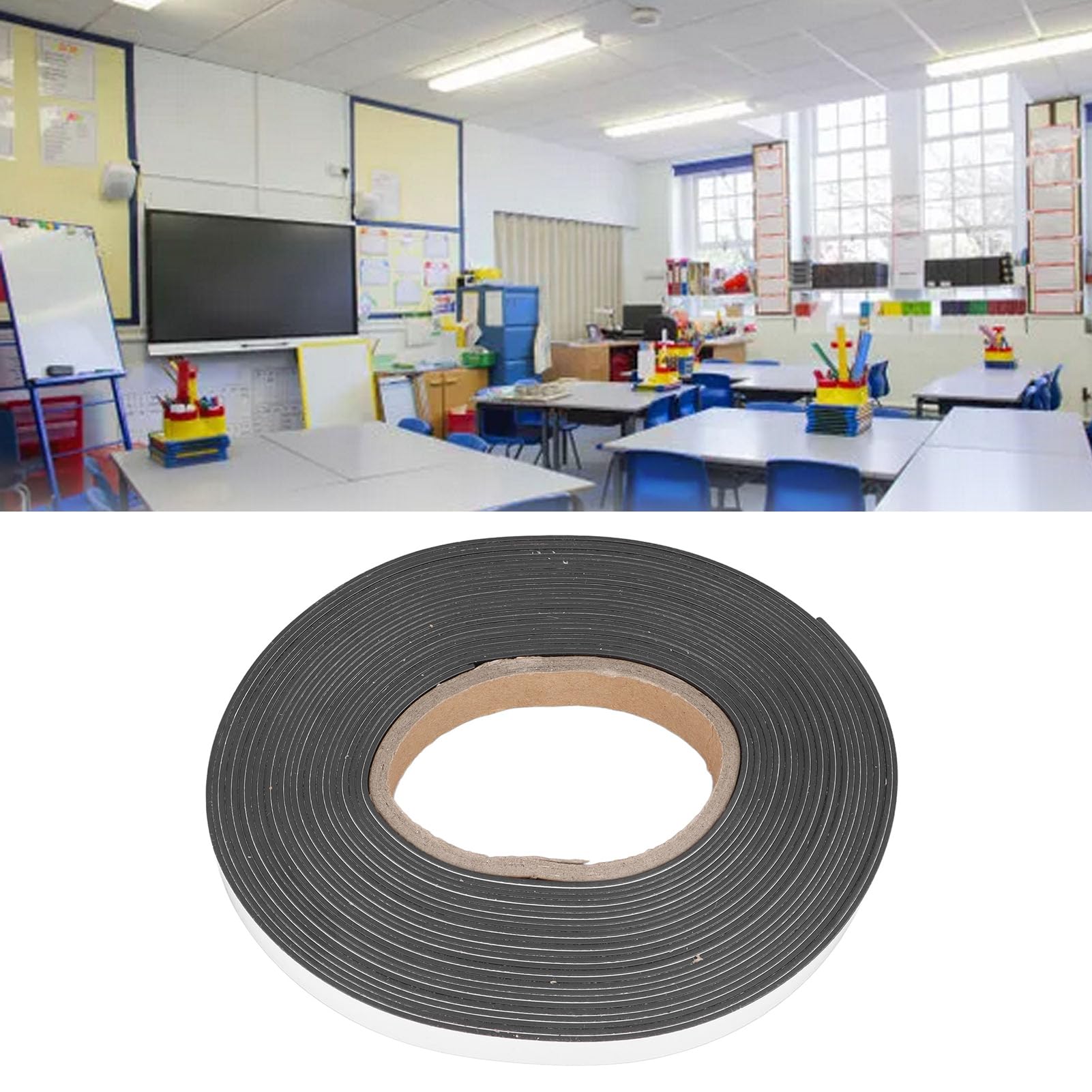 Nastro Magnetico, 33 Piedi Nastro Magnetico 0,8 Pollici di Larghezza 0,06 Pollici di Spessore Strisce Magnetiche Ad Alta Adesione con Supporto Adesivo Per Coltelli Penne Progetti Artistici Fai-da-te L