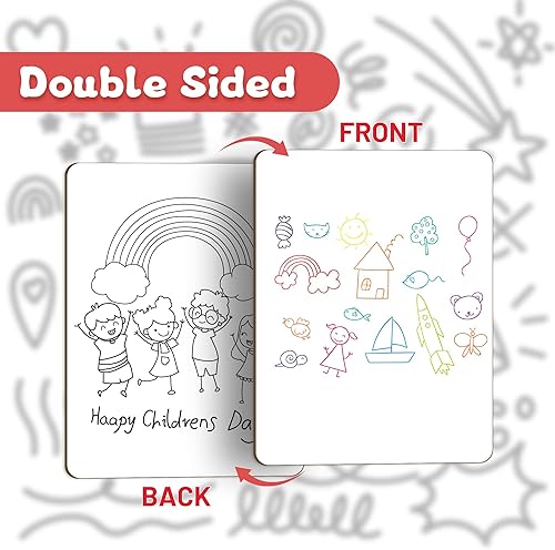 Miniatura 3 de Pizarra blanca de borrado en seco, paquete de aulas, mini pizarras blancas de 9 x 12 pulgadas, pizarras blancas personales de doble cara para