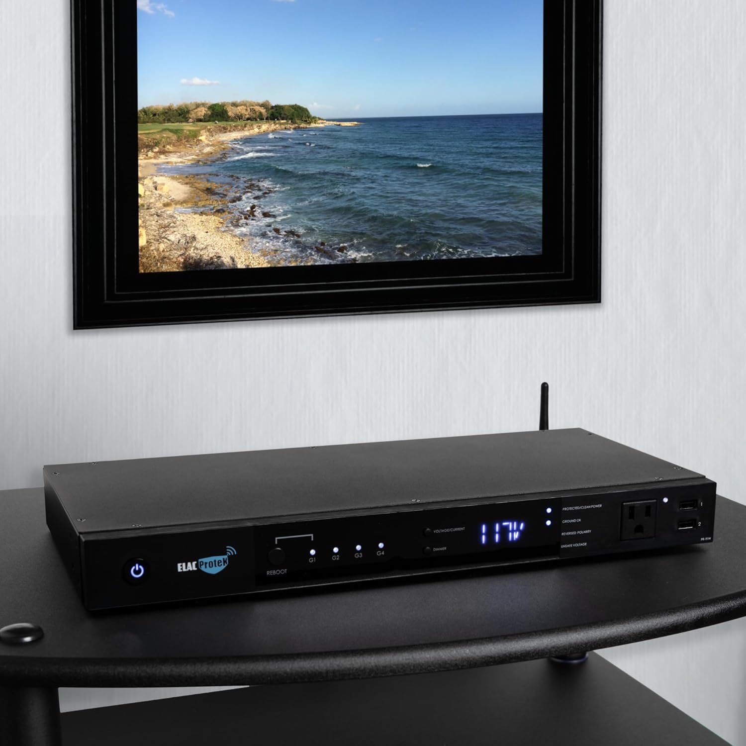 ELAC Protek PR-91W 10 Outlet Surge Protector with Wi-Fi - Advanced Power Protection and EMI/RFI Noise Filtration - Includes iOS and Android App + Voice Control with Alexa and Google Assistant
