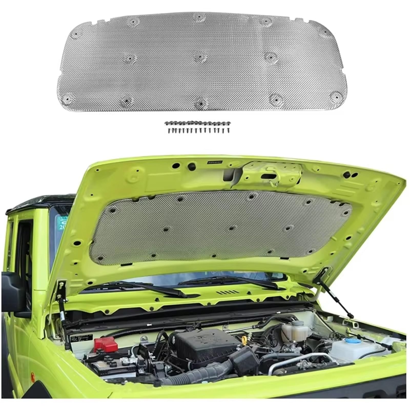 Compatible Con Suzuki Para Jimny JB64 2019 2020 2021 2022 2023 Capó De Motor Coche Aislamiento Térmico Cubierta Amortiguadora Sonido Algodón Interior