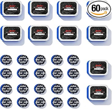 60Pcs Radial Tire Patches, 2 Sizes Repair Patch 3.15" x 2.56"1.65" Heavy Duty Auto Repair Kit Cold Vulcanizing Patches for Car, Truck, SUV, Motorcycle, Tractor, Agricultural & Off-Road Tires