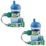 PBnJ Baby SippyPal Sippy Cup Holder Strap Leash Tether (Dinosaur 2-Pack)