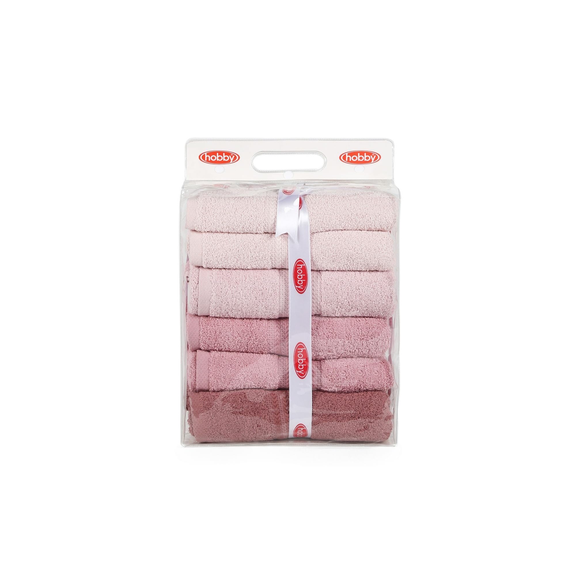 Well Home Juego de Toallas de baño (4 Piezas) Polvo, Rosa, Rosa polvorienta, Rosa Claro
