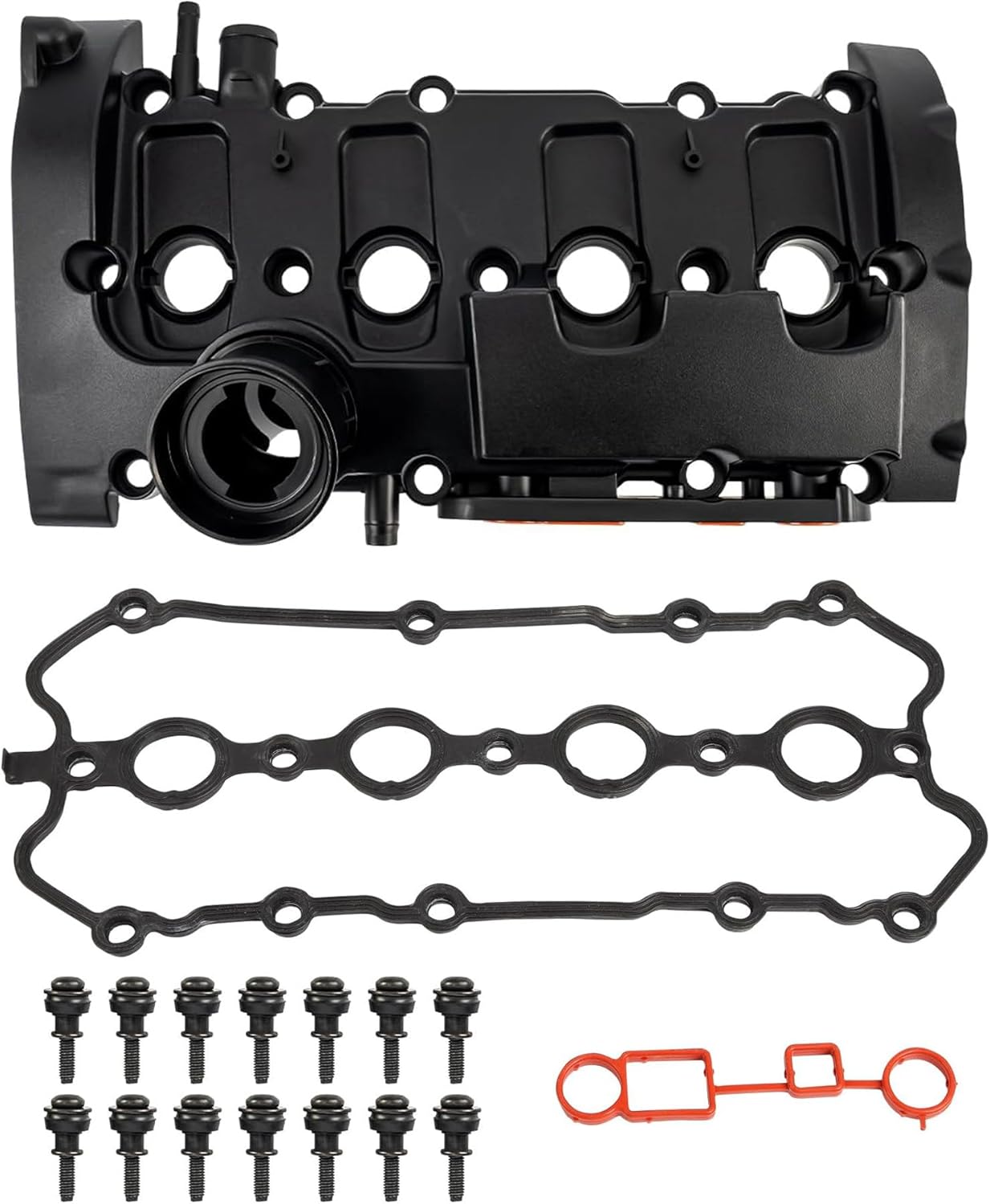 OKAY MOTOR 06F103469F Engine Valve Cover w/Gasket for 2006-2011 Audi A3 TT TTS 2006-2013 Volkswagen Eos Golf GTI Jetta Passat 2.0L 06F103469G 06F-103-469-K