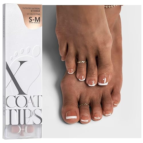 BTArtboxnails XCOATTIPS Toe Nail Tips - 160Pcs French Toe Nail