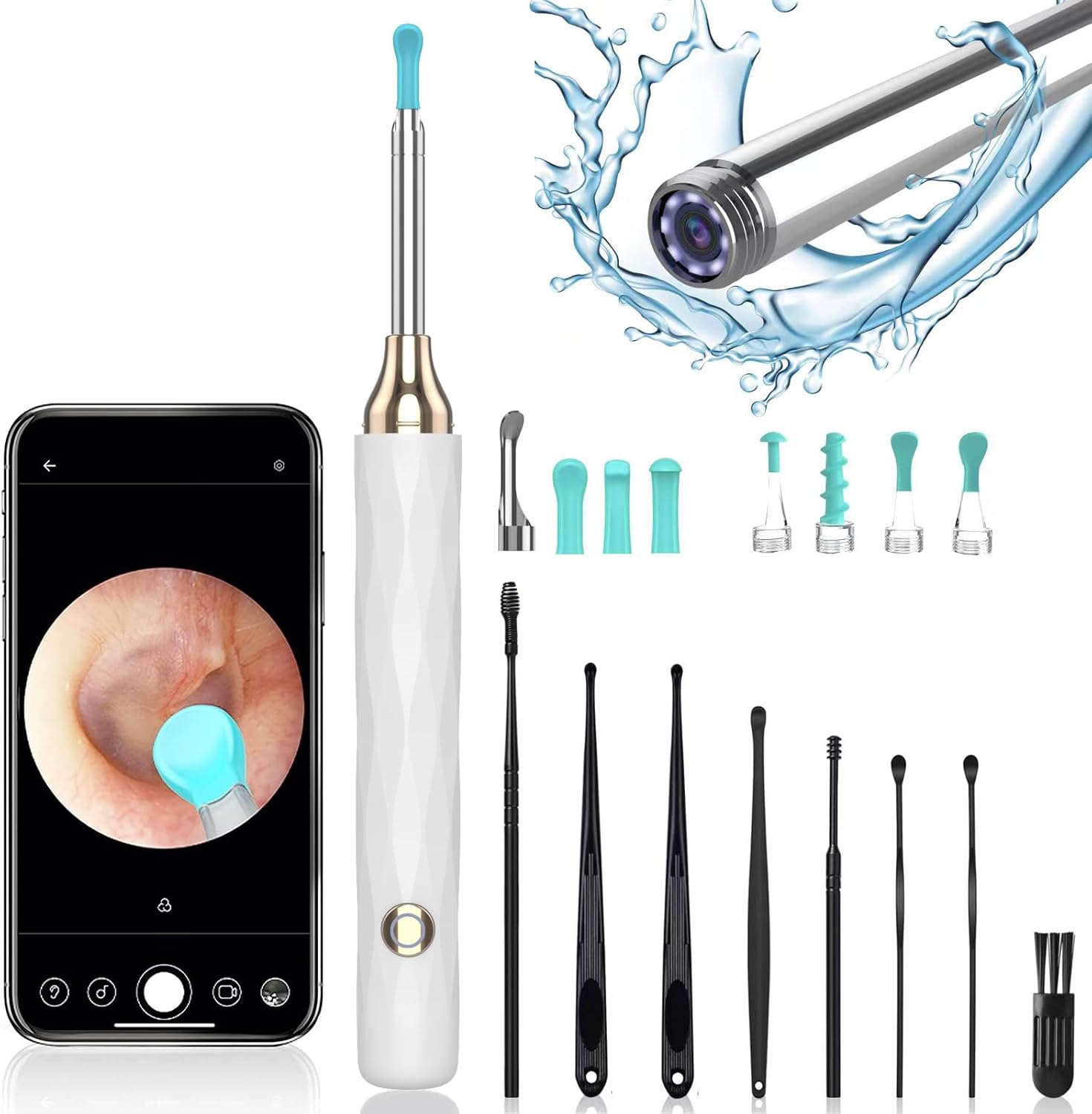 Ear Cleaner with Camera, RAHUKO Ear Wax Removal Tool Kit with