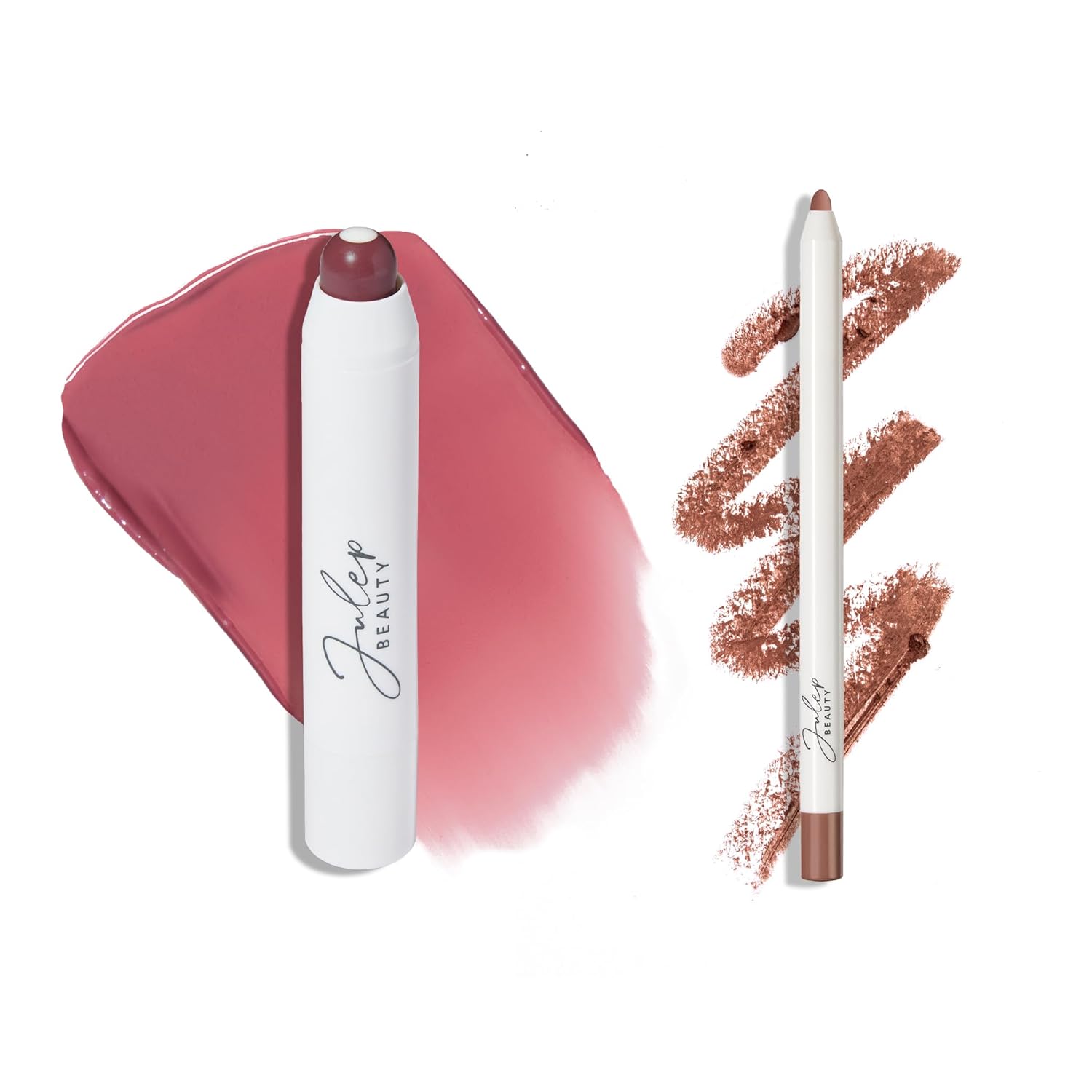 Julep The Perfect Pair 2pc Set It's Balm Tinted Lip Balm Rich Plum and With a Trace Retractable Creamy Long-Lasting Lip Liner, Sweet Truffle