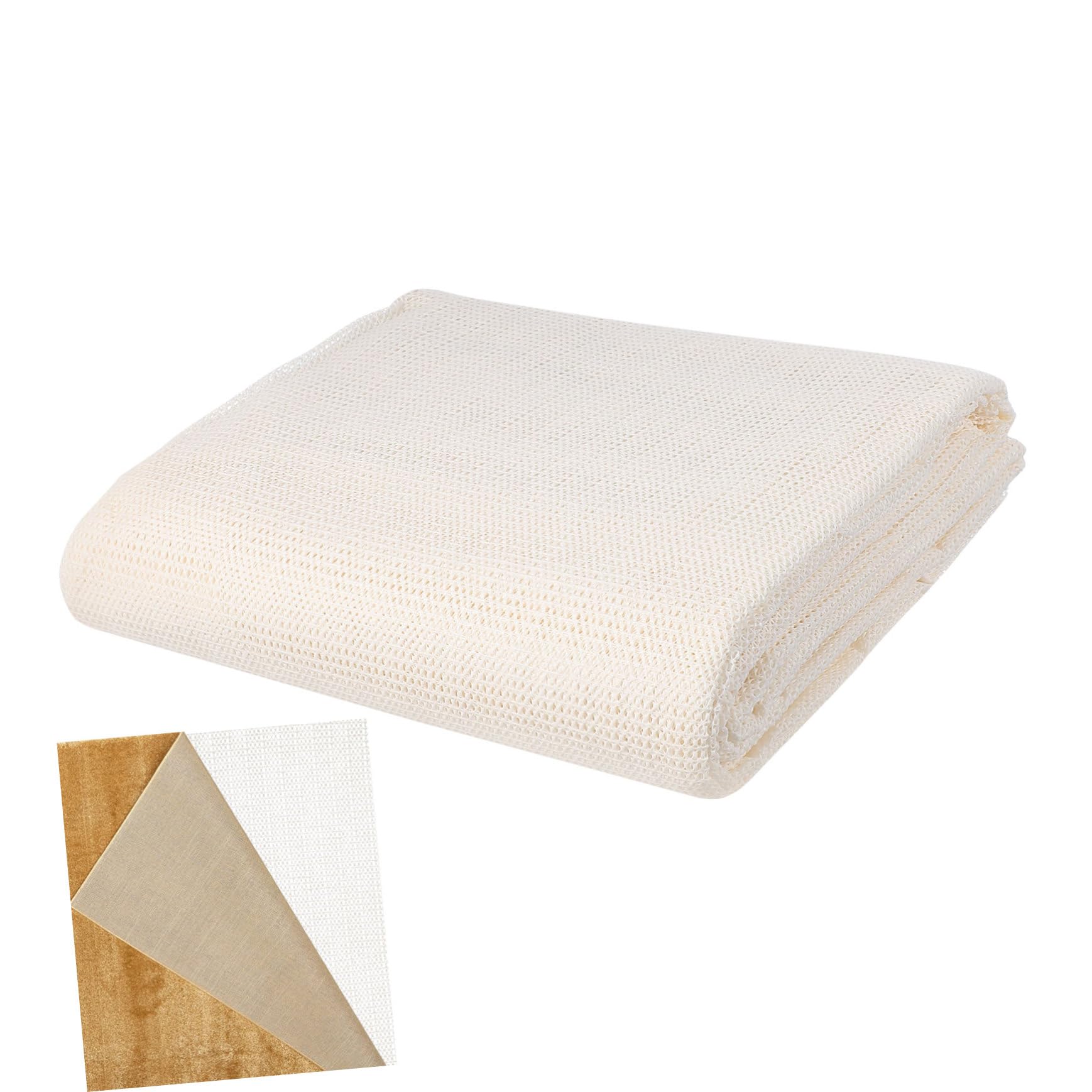Gatuida Rechteckige Teppichunterlage 200x300cm aus PVC rutschfeste Teppichmatte zum Fixieren und Schutz von Holzböden Einfache Installation Verhindert Kräuseln