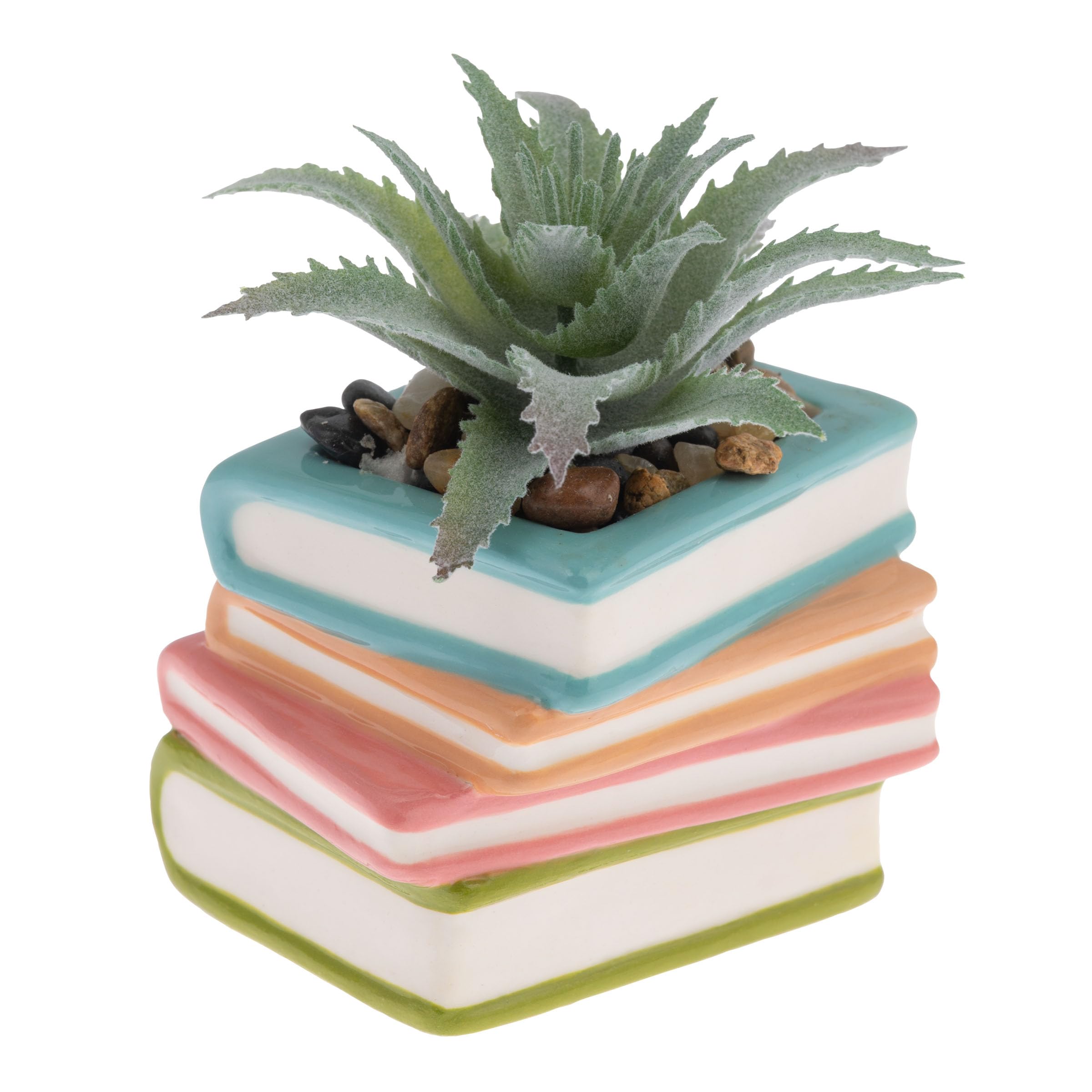 Mini plantes succulentes artificielles Karma pour sublimer vos livres et étagères